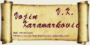 Vojin Karamarković vizit kartica